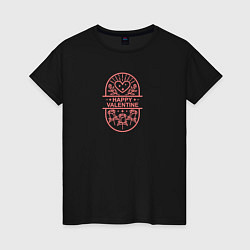 Женская футболка Сердце и цветы