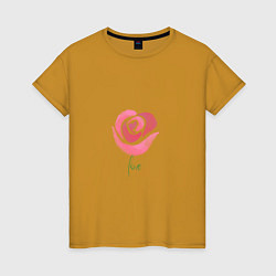 Женская футболка Роза любви-love