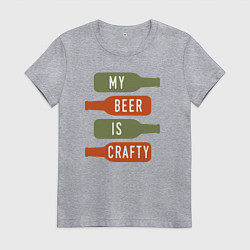 Женская футболка Моё пиво крафтовое