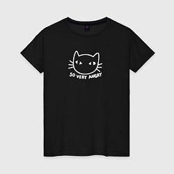 Женская футболка So very angry cat
