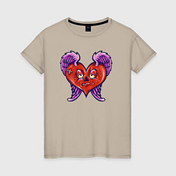 Женская футболка Грустное ангельское сердце