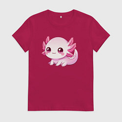 Женская футболка Милый аксолотль