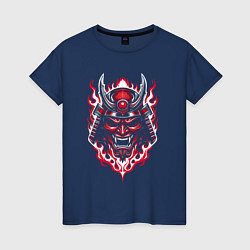 Женская футболка Samurai mask demon