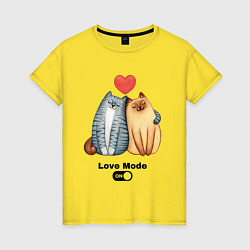 Женская футболка Режим любви включён