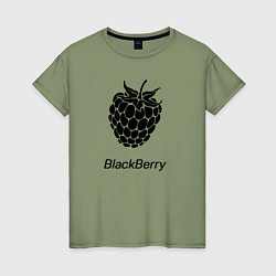 Женская футболка Ежевика черная ягода