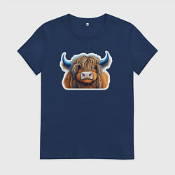 Женская футболка Шотландский волосатый бык