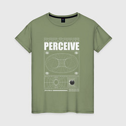 Женская футболка Perceive streetwear