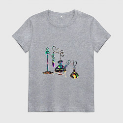 Женская футболка Стеклянные колбочки