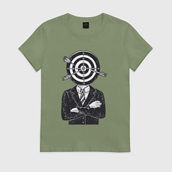 Женская футболка Человек дартс