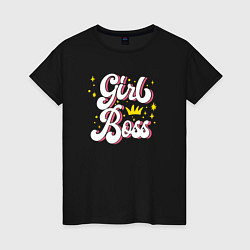 Женская футболка Girl boss crown