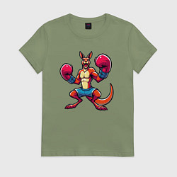 Женская футболка Кенгуру боксер