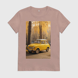 Женская футболка Желтый ретро автомобиль