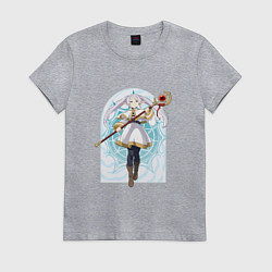 Женская футболка Фрирен с посохом