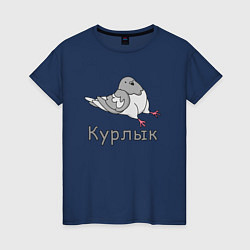 Женская футболка Курлык голубь