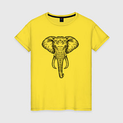 Женская футболка Голова слона