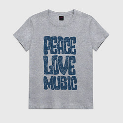 Женская футболка Мир и музыка