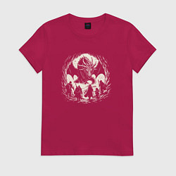 Футболка хлопковая женская Герои в логове дракона, цвет: маджента