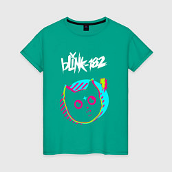 Женская футболка Blink 182 rock star cat
