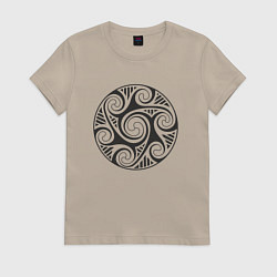 Женская футболка Круглый кельтский узор