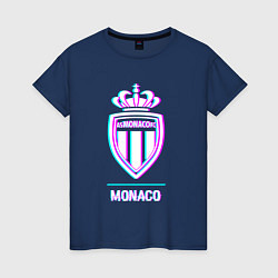 Женская футболка Monaco FC в стиле glitch