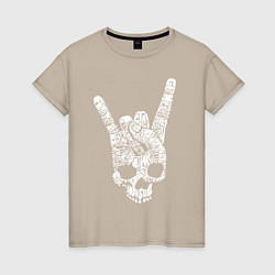 Женская футболка Metal skull direction