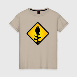 Женская футболка Знаки опасности: медведь-сова