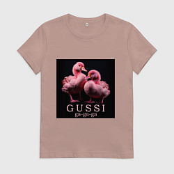 Женская футболка Розовые маленькие гуси: gussi ga-ga-ga