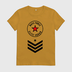 Женская футболка Сила басов - элитный отряд