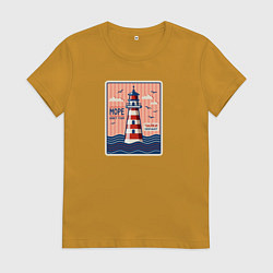 Женская футболка Маяк в открытом море