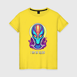 Женская футболка I am an alien