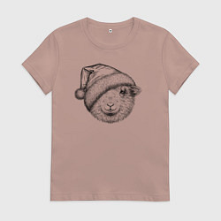 Женская футболка Новогодняя овечка