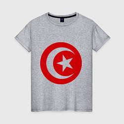 Футболка хлопковая женская Тунис, цвет: меланж