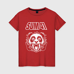 Женская футболка Sum41 rock panda