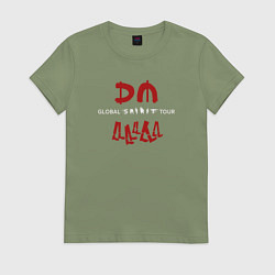 Футболка хлопковая женская Depeche Mode - Spirit shirt, цвет: авокадо