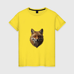 Женская футболка Голова рыжей лисицы