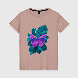 Женская футболка Арт-бабочка