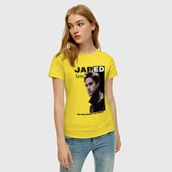 Футболка хлопковая женская Jared Joseph Leto 30 Seconds To Mars, цвет: желтый — фото 2