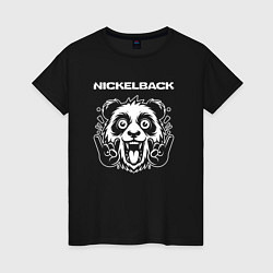 Женская футболка Nickelback rock panda