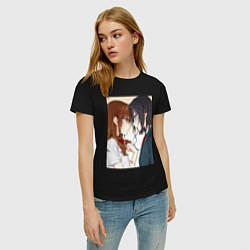 Футболка хлопковая женская Хоримия Кёко Хори, цвет: черный — фото 2