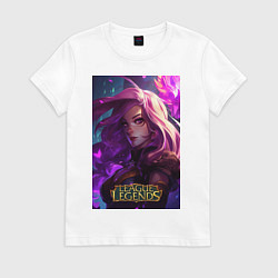 Футболка хлопковая женская League of Legends Kaisa Kda, цвет: белый
