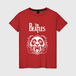 Женская футболка The Beatles rock panda