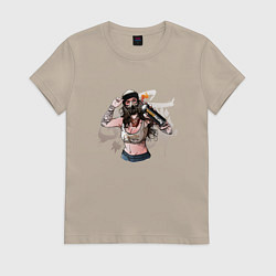 Женская футболка Девушка - граффитчица