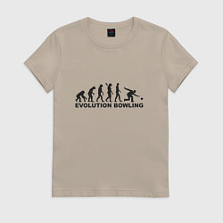 Женская футболка Эволюция боулинга