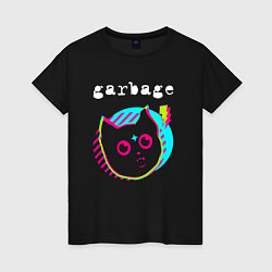 Женская футболка Garbage rock star cat