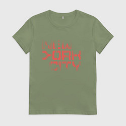 Футболка хлопковая женская New york city streetwear, цвет: авокадо