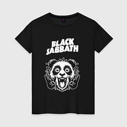 Женская футболка Black Sabbath rock panda