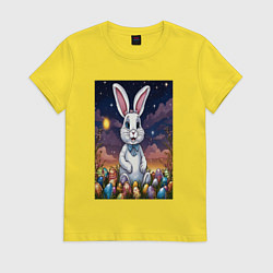 Женская футболка Ночной кролик
