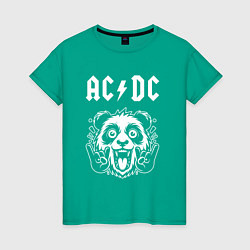 Женская футболка AC DC rock panda