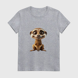 Женская футболка Сурикат в стойке