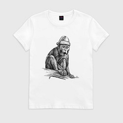 Женская футболка Новогодний примат